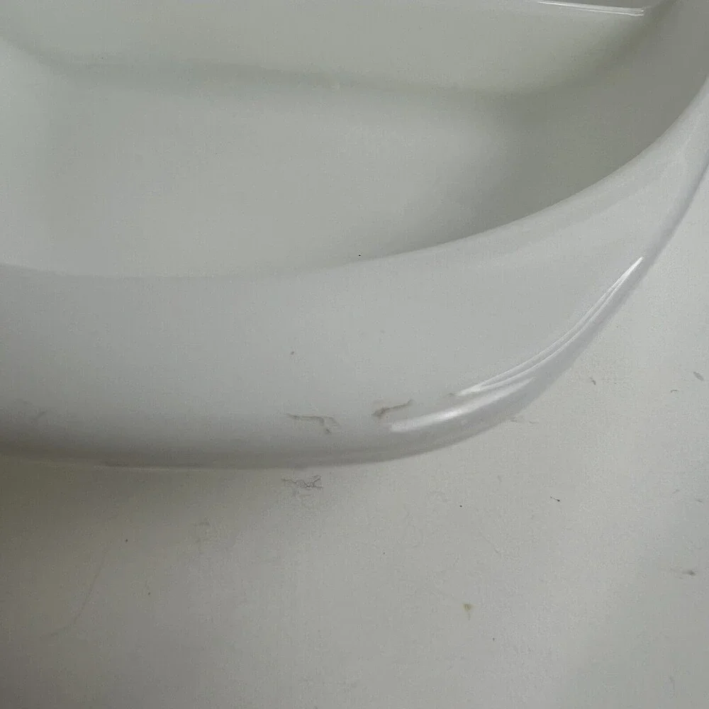 Vintage 1960s Pyrex White Milk Glass Divided Platter